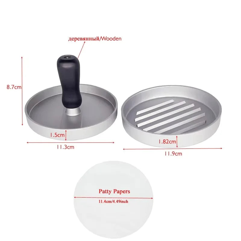 Hamburger and patty press