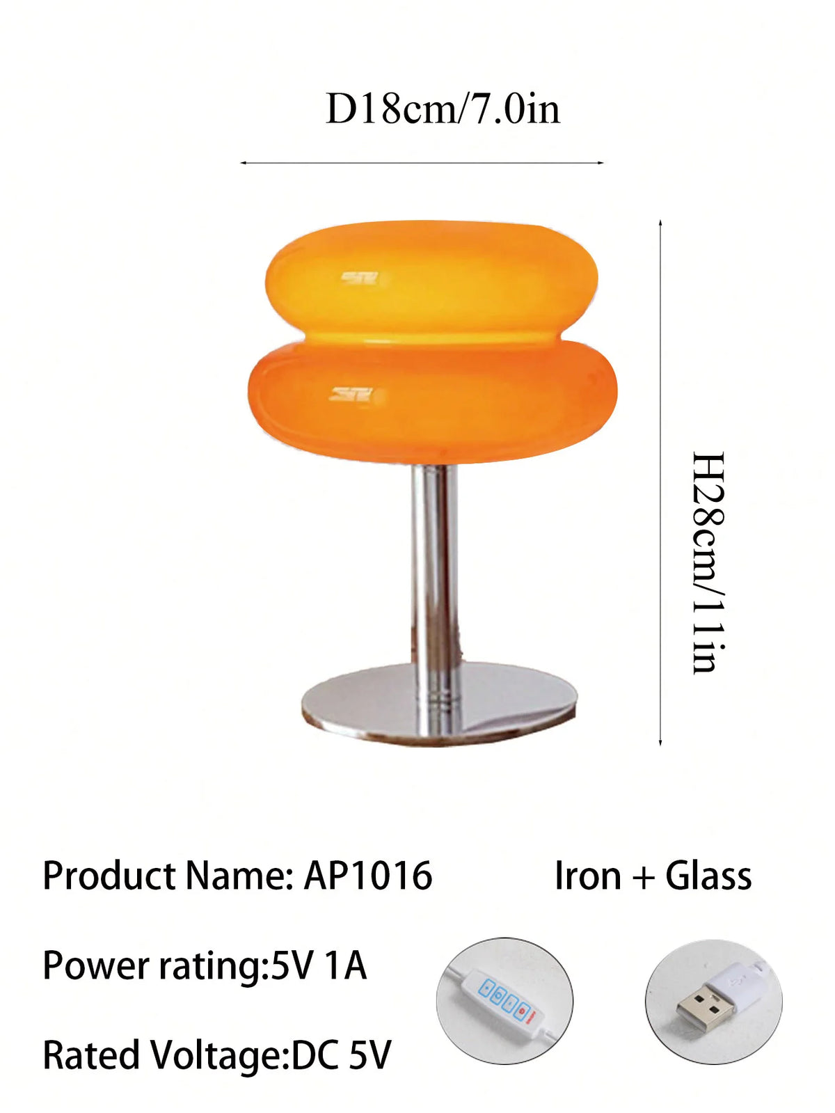 Macaron Glass LED Table Lamp
