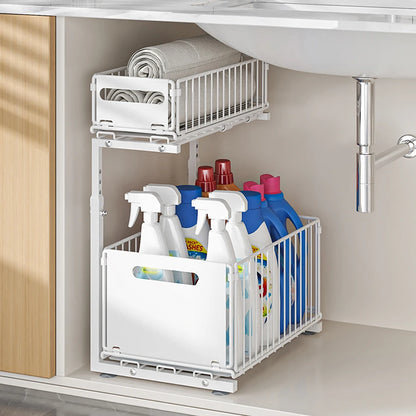 Under-sink cabinet organizer