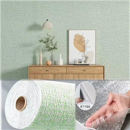 3D Linen Self-Adhesive Wallpaper