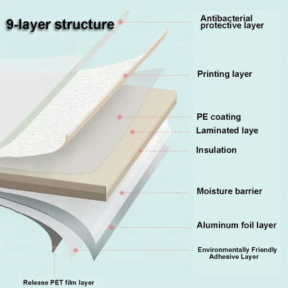3D Linen Self-Adhesive Wallpaper