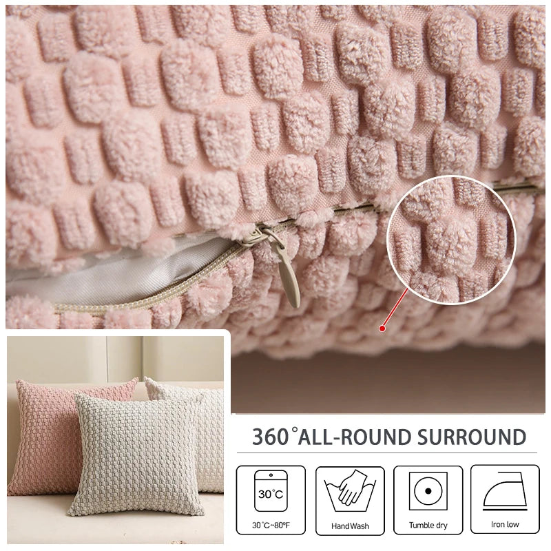 Soft Corduroy Boho Striped Throw Pillow Cover