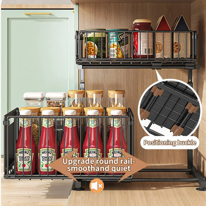 Under-sink cabinet organizer