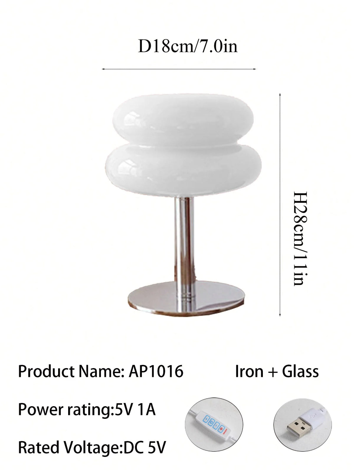 Macaron Glass LED Table Lamp
