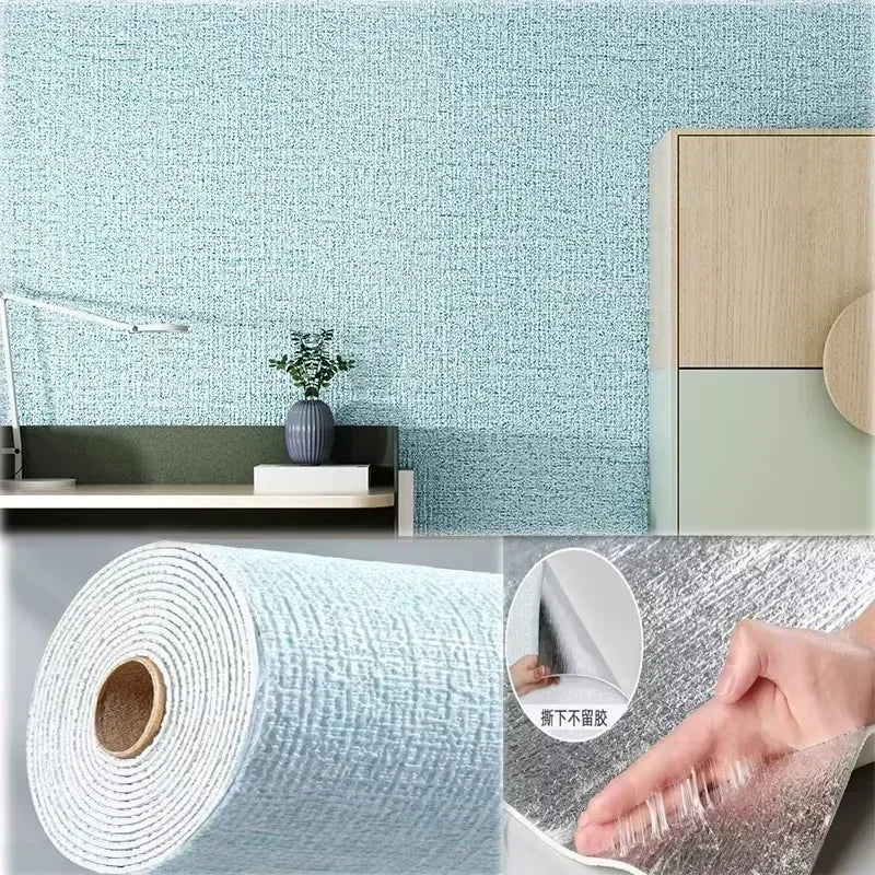 3D Linen Self-Adhesive Wallpaper