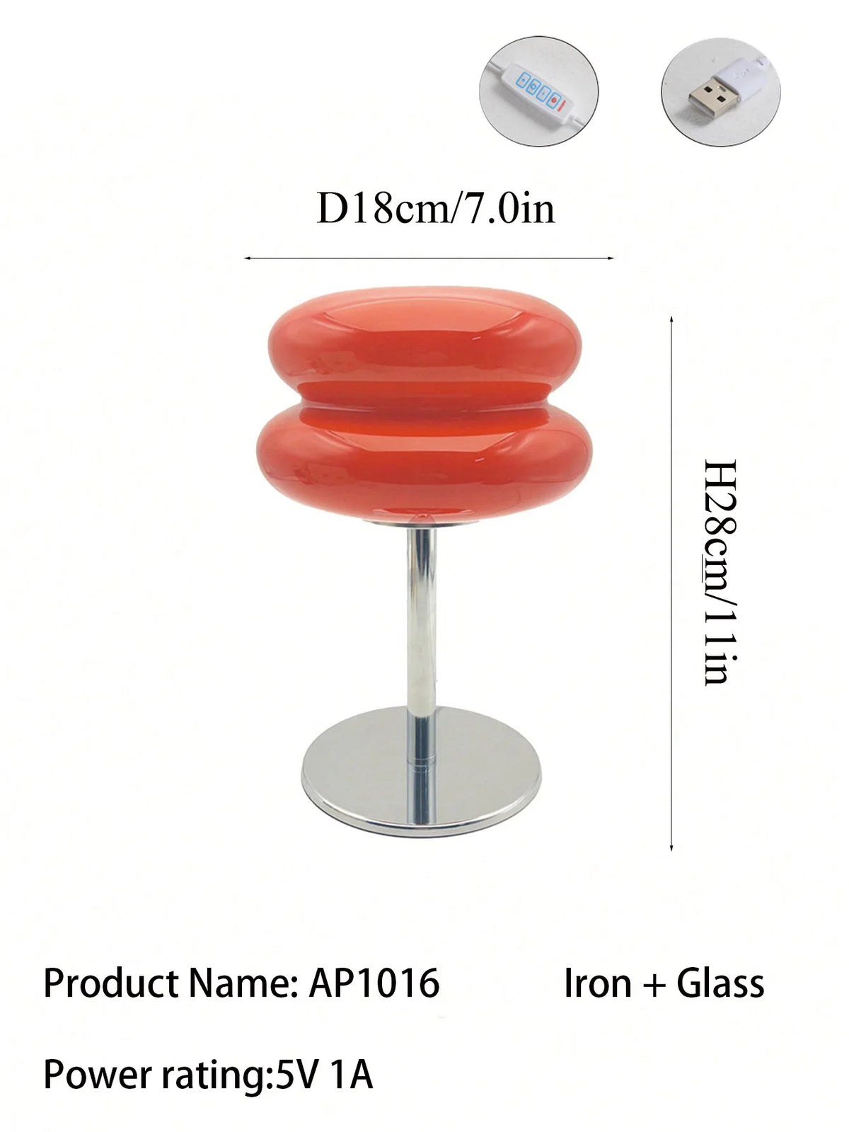 Macaron Glass LED Table Lamp