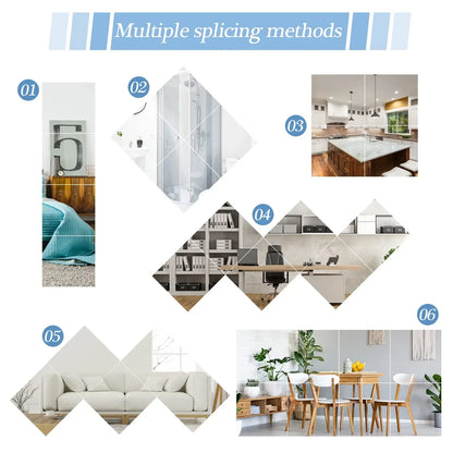 3D Acrylic Mirror Wall Stickers