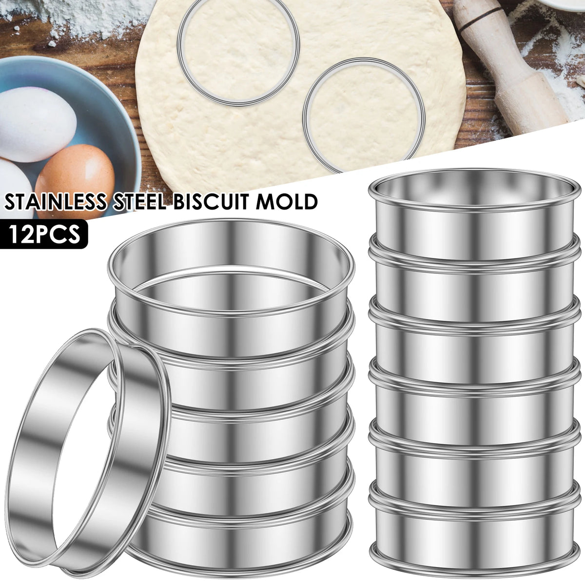 Crumpet and muffin baking rings