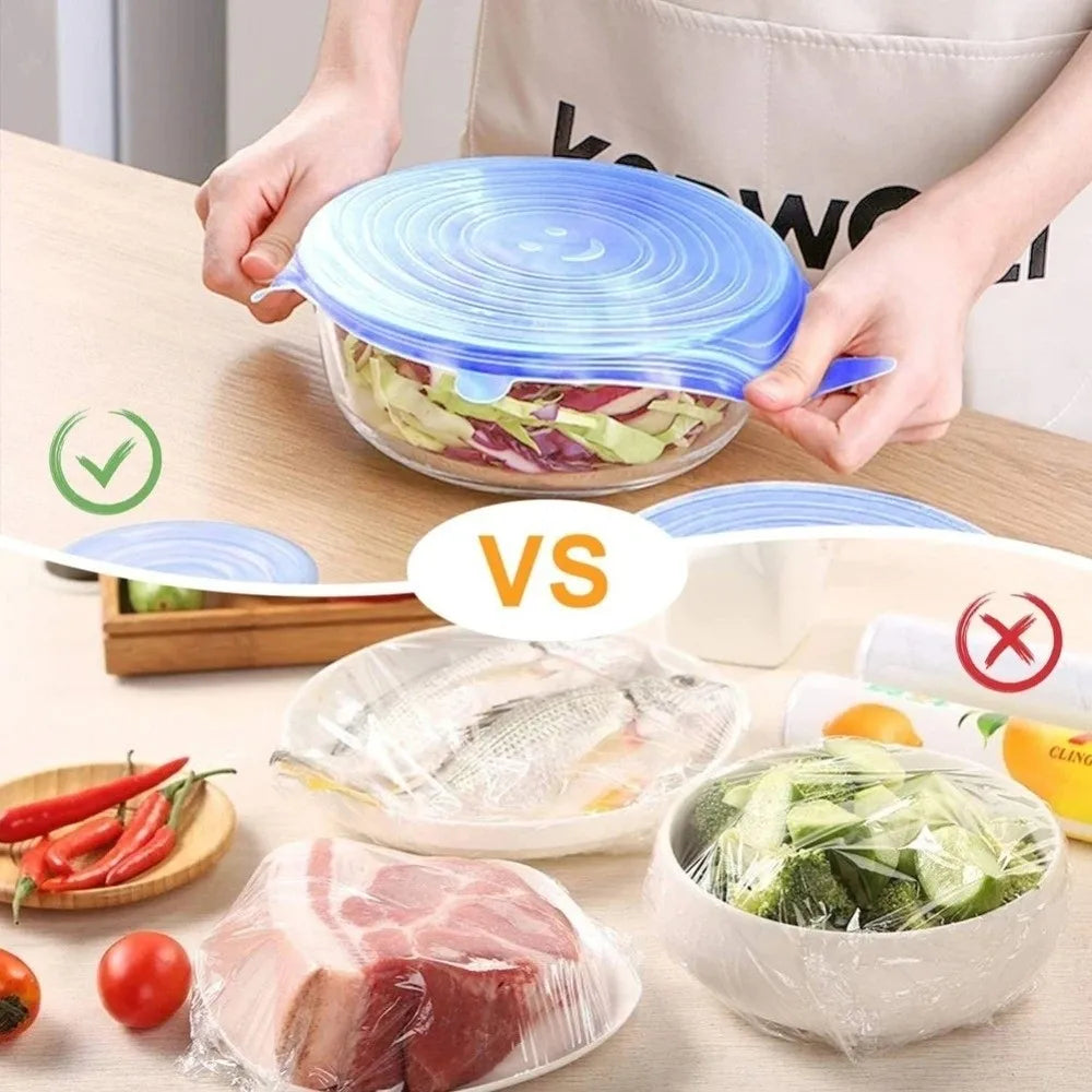 Reusable silicone food covers