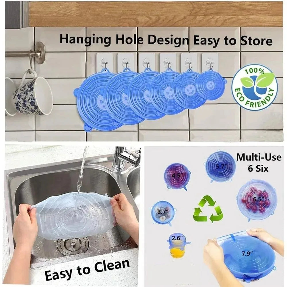 Reusable silicone food covers
