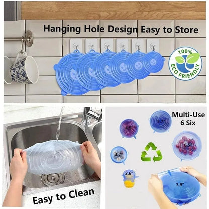 Reusable silicone food covers