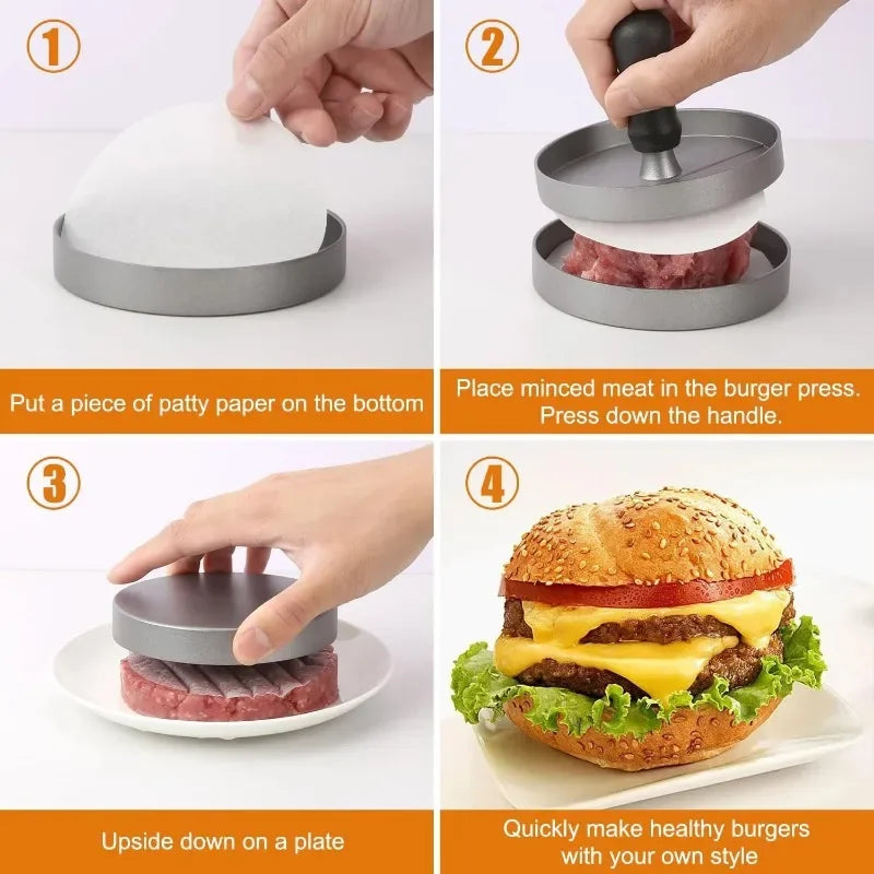 Hamburger and patty press
