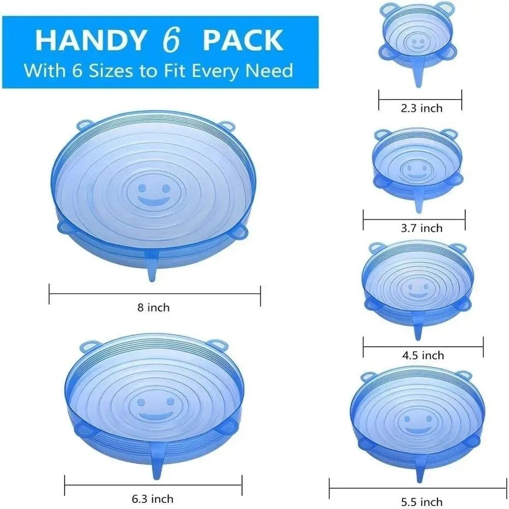 Reusable silicone food covers