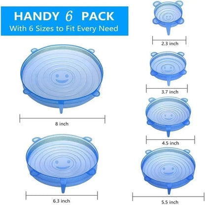 Reusable silicone food covers