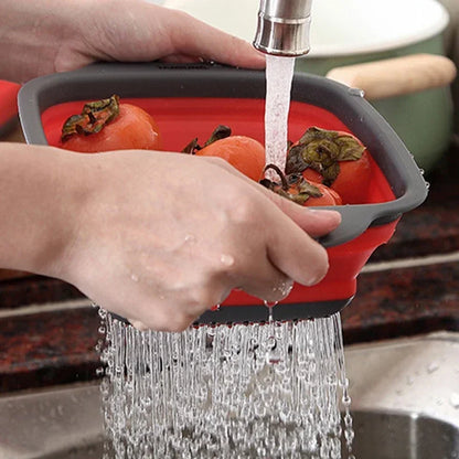Foldable vegetable washing basket