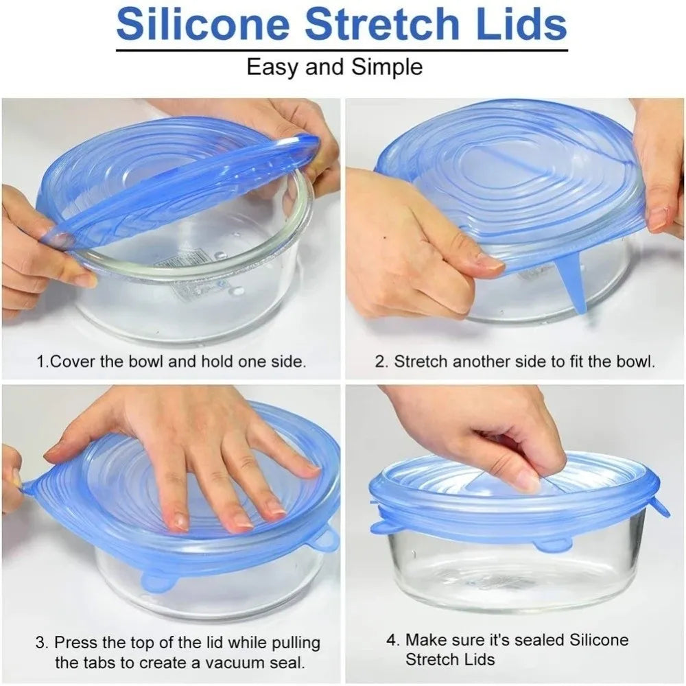 Reusable silicone food covers