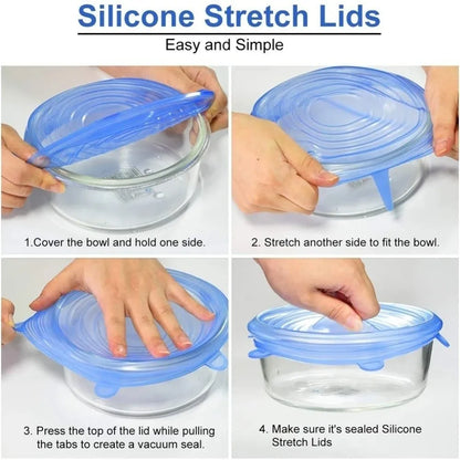 Reusable silicone food covers